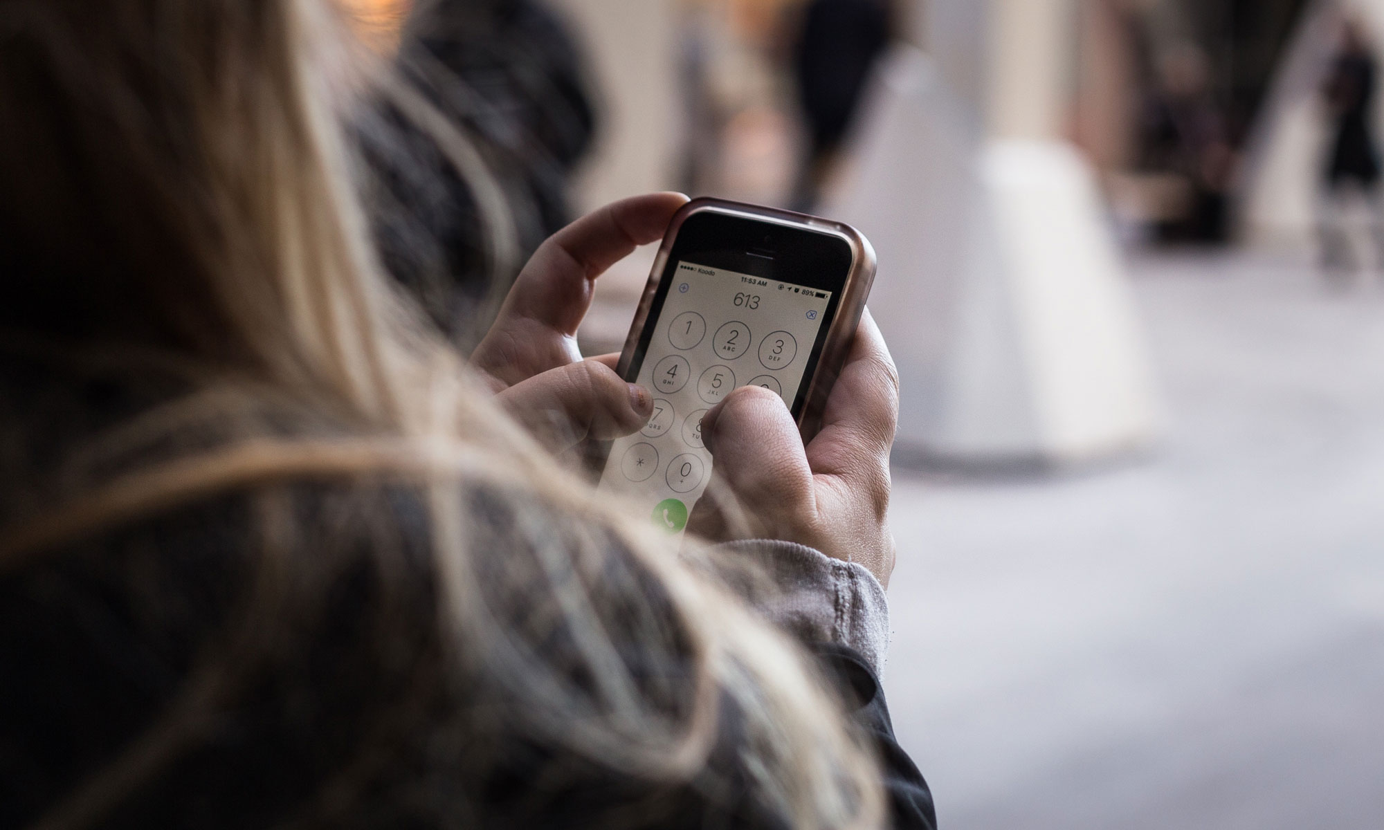 Woman with phone